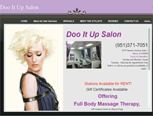 Tablet Screenshot of dooitupsalon.com